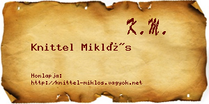 Knittel Miklós névjegykártya