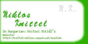 miklos knittel business card